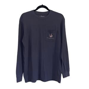 VINTAGE ROWDY GENTLEMEN REAGAN BUSH 84 LONG SLEEVE NAVY TEE